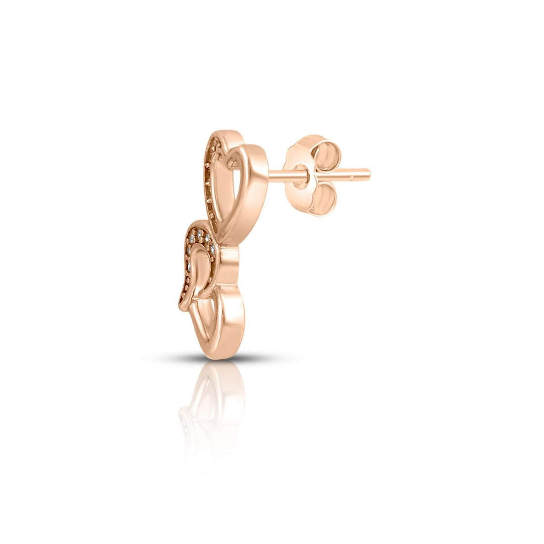 Forever Entwined Rose Gold Plated 925 Sterling Silver Earrings
