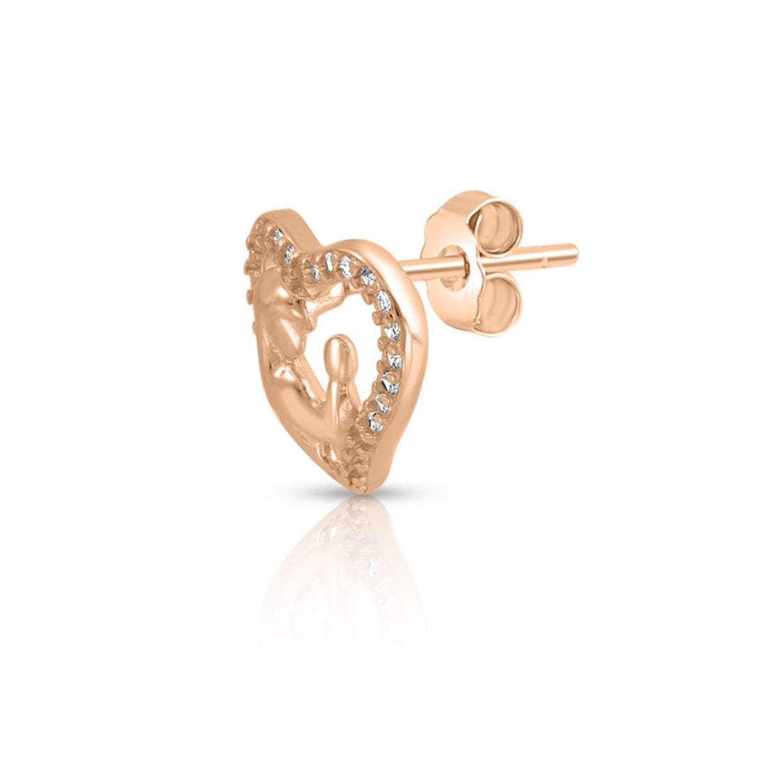Cherished Connection Rose Gold Plated 925 Sterling Silver Earrings