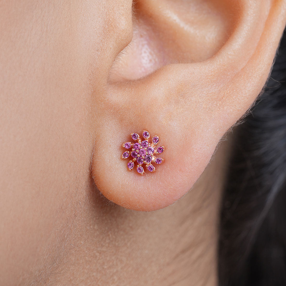 Branch Out Rose Gold Plated 925 Sterling Silver Earrings