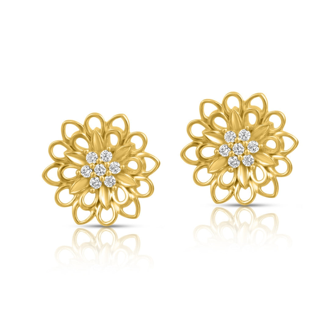 Sunlit Bloom Gold Plated 925 Sterling Silver Earrings