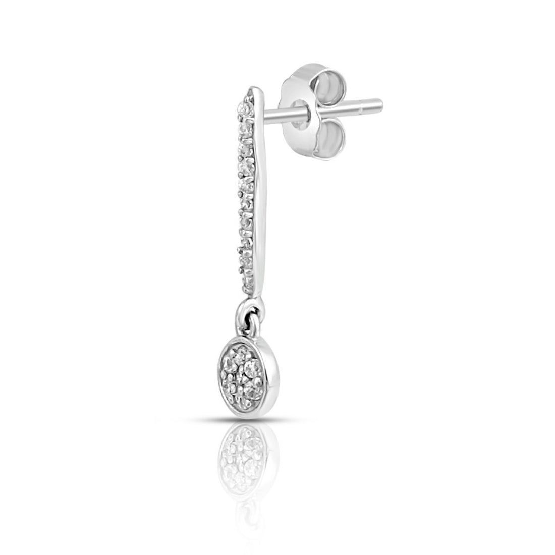 Drop Rhodium Plated 925 Sterling Silver Earrings