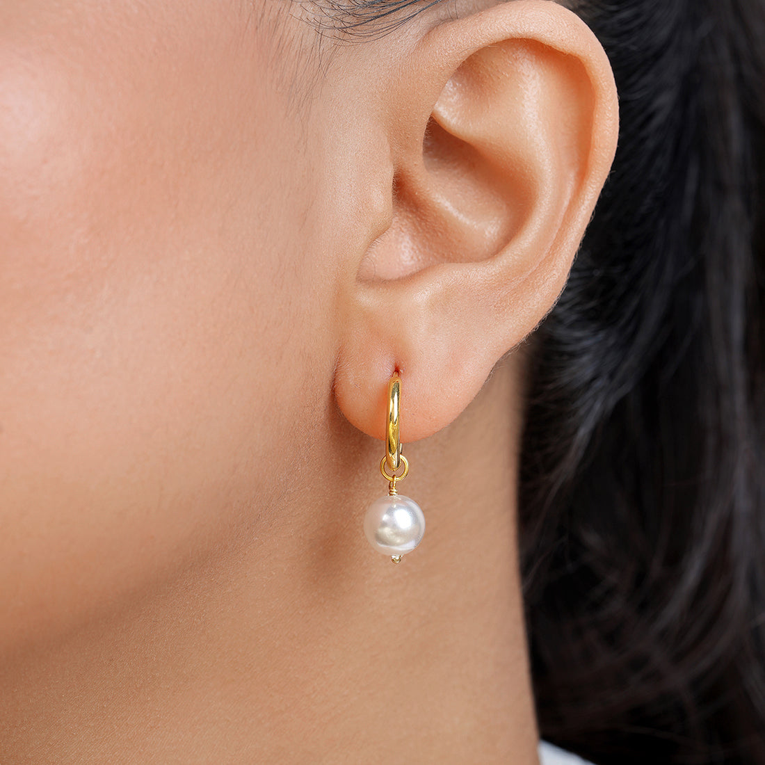 Dancing Pearls Gold Plated 925 Sterling Silver Earrings