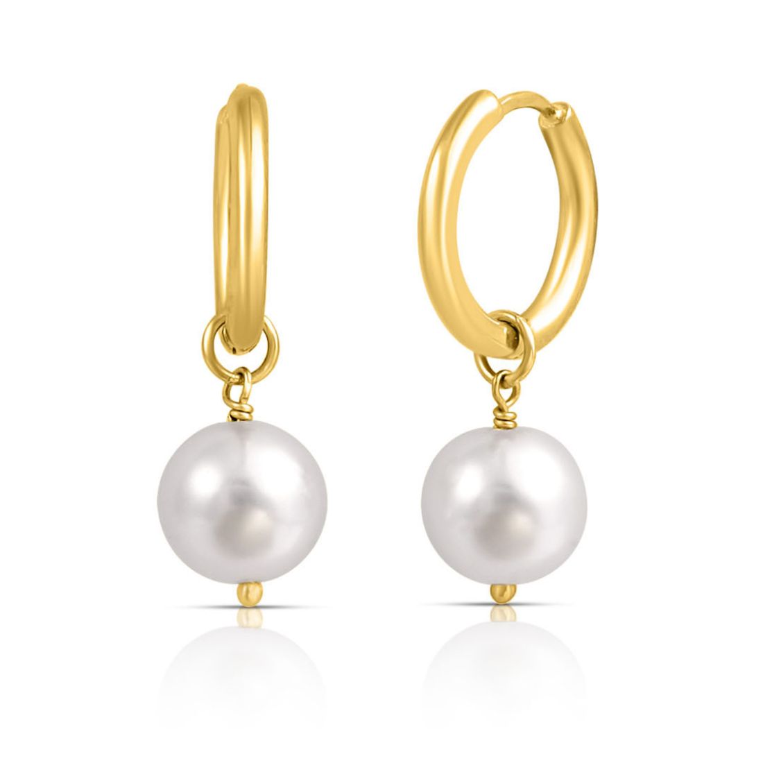 Dancing Pearls Gold Plated 925 Sterling Silver Earrings