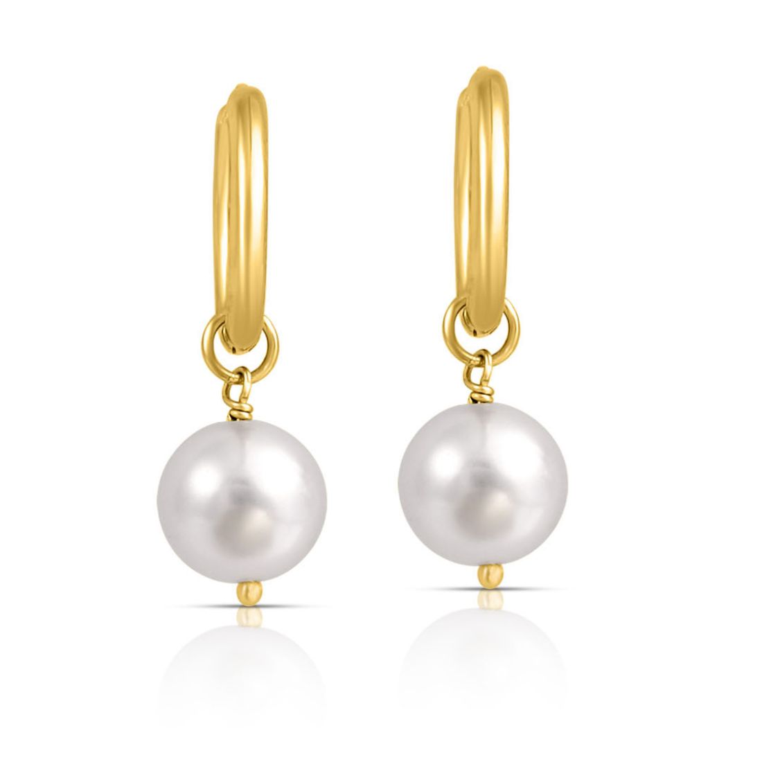 Dancing Pearls Gold Plated 925 Sterling Silver Earrings