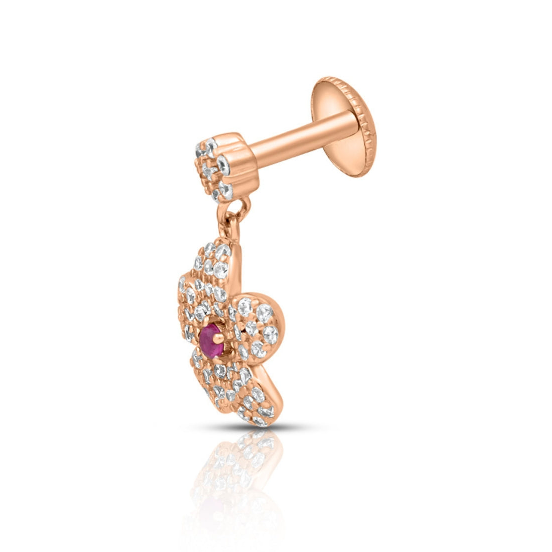 Floral Delights Rose Gold Plated 925 Sterling Silver Earrings