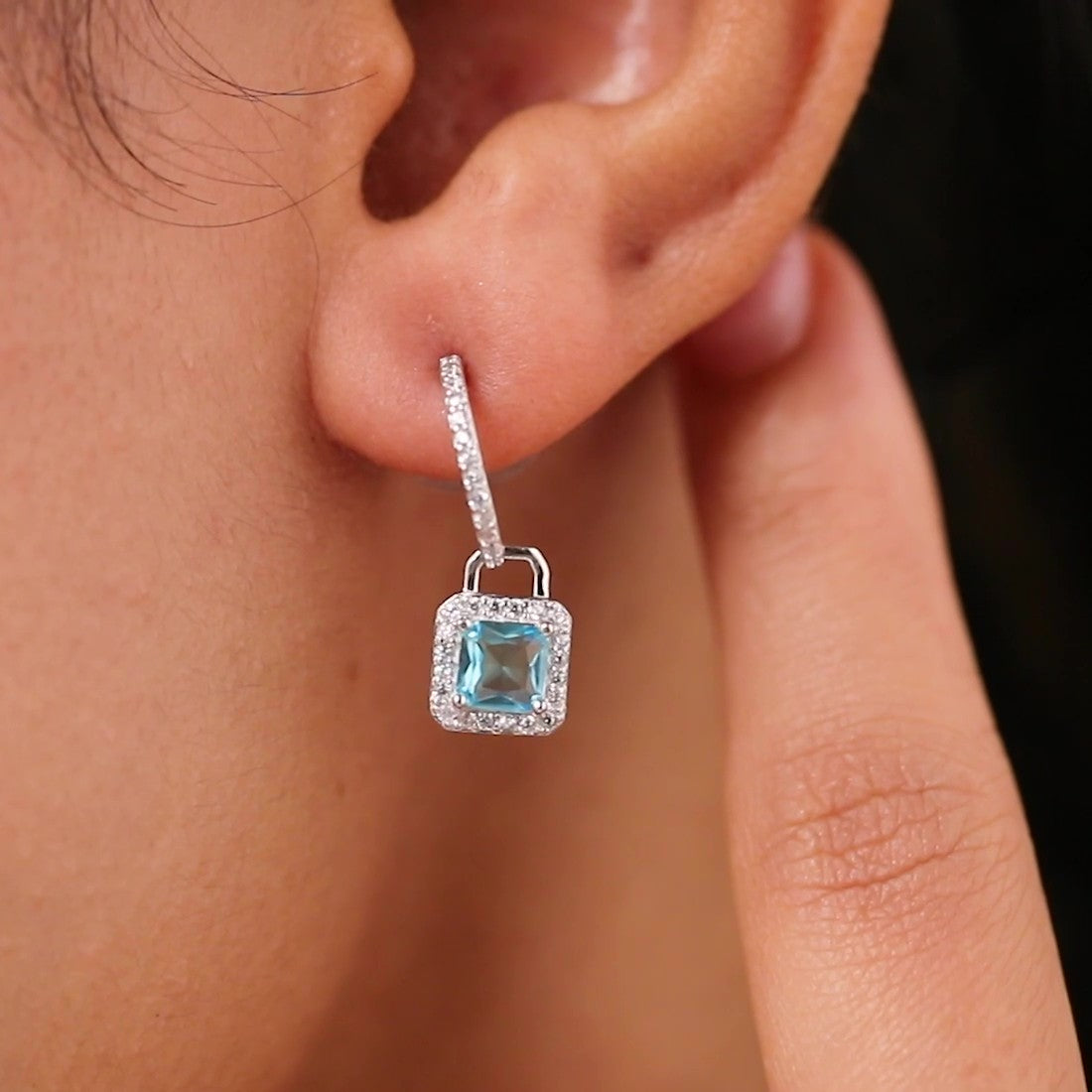 Sea Song Silver Rhodium Plated Earrings