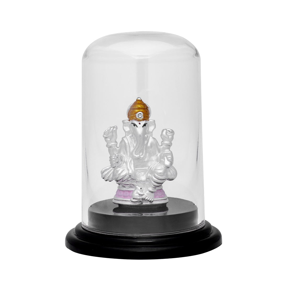 Divine Guardian Rhodium-Plated Lord Ganesha 999 Silver Idol