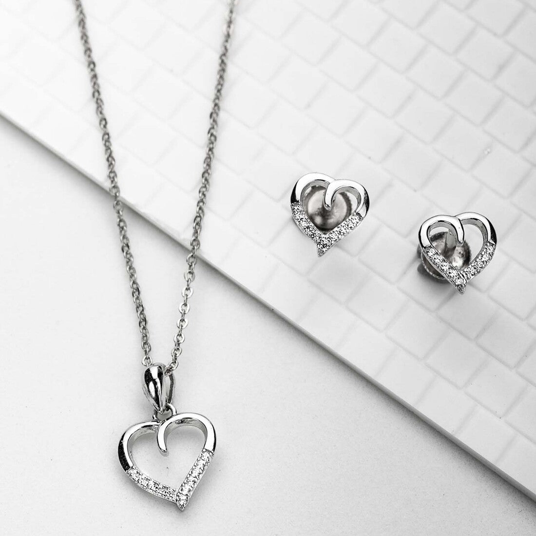 Forget Me Not 925 Silver Jewellery Set