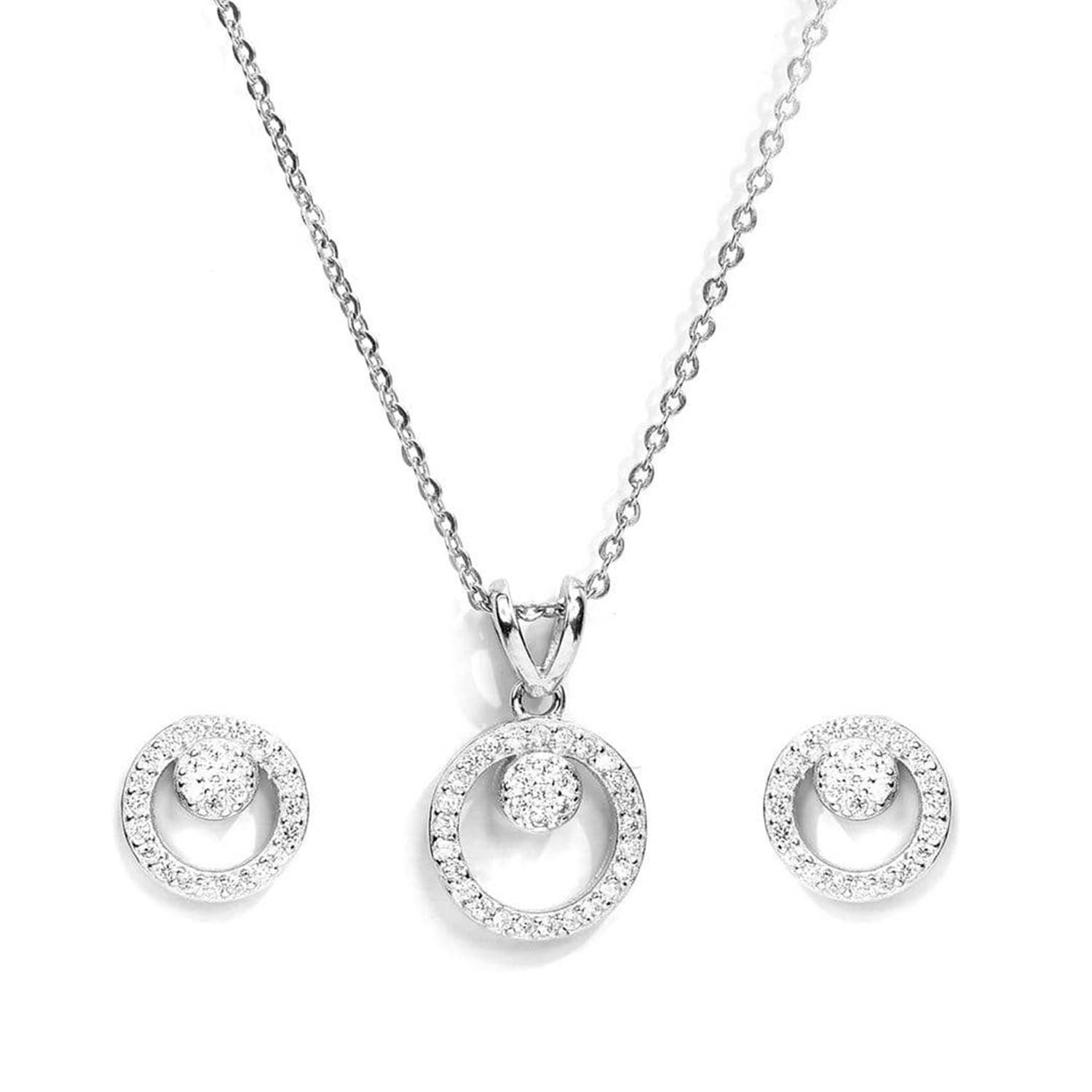 Melody Circle 925 Silver Jewellery Set