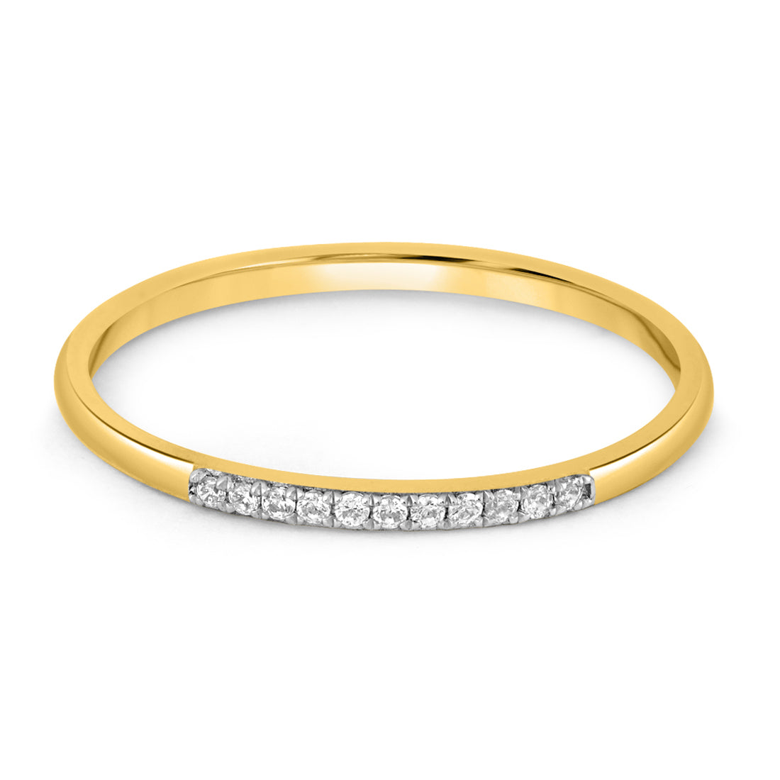 Glimmering Gold Ring with with Lab Grown Diamond