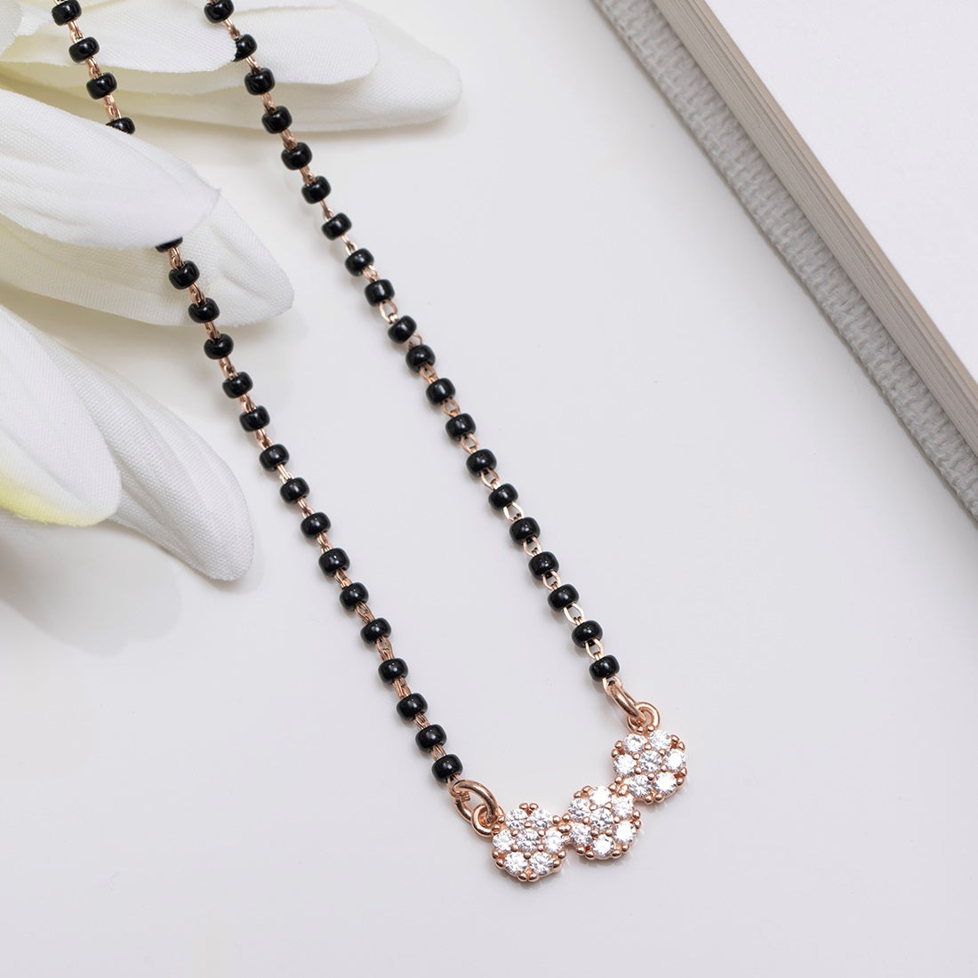 Blooming Elegance Rose Gold Plated 925 Sterling Silver Mangalsutra