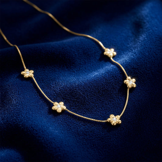 Golden Radiance Minimal Gold Plated 925 Silver Necklace