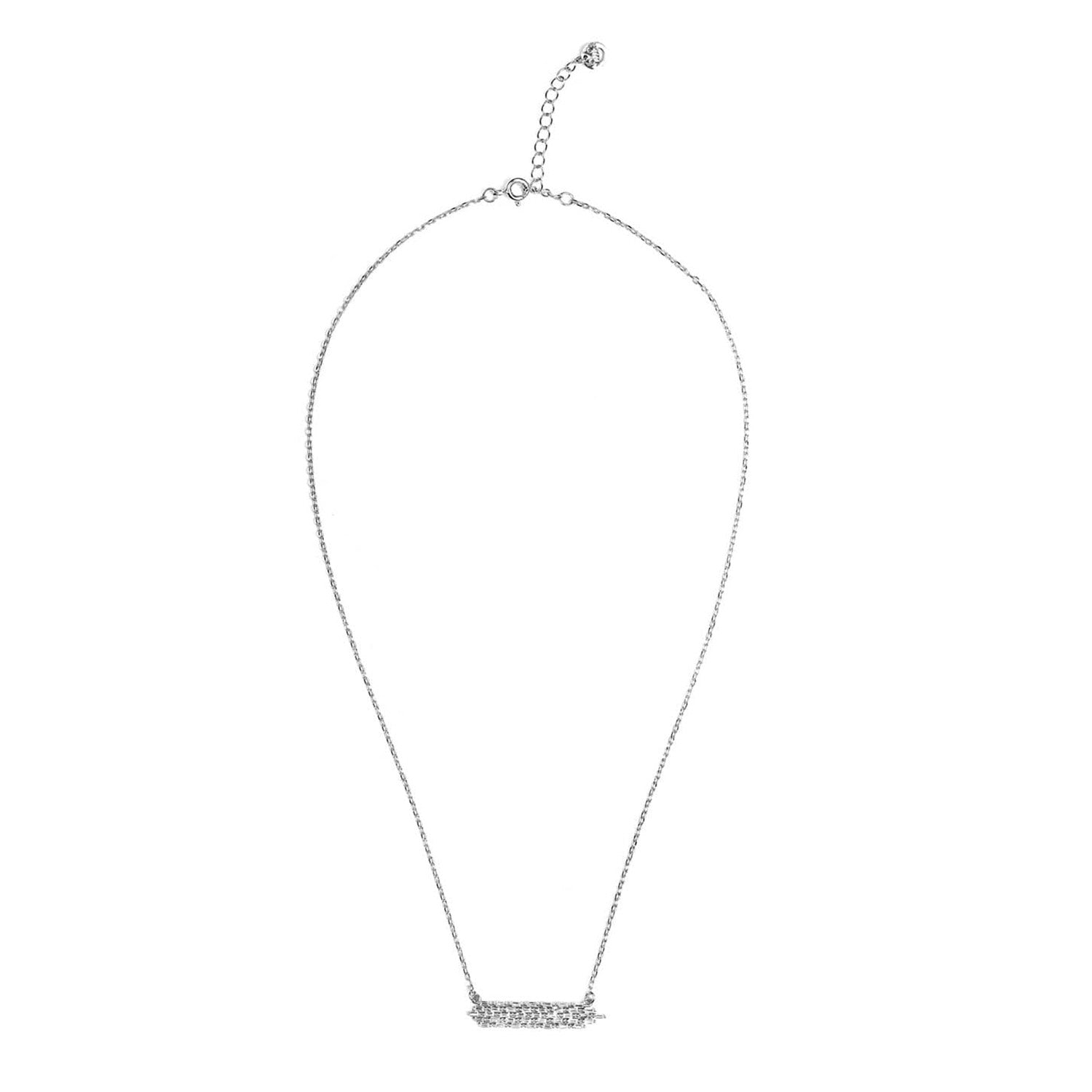 French Baguette 925 Silver Necklace