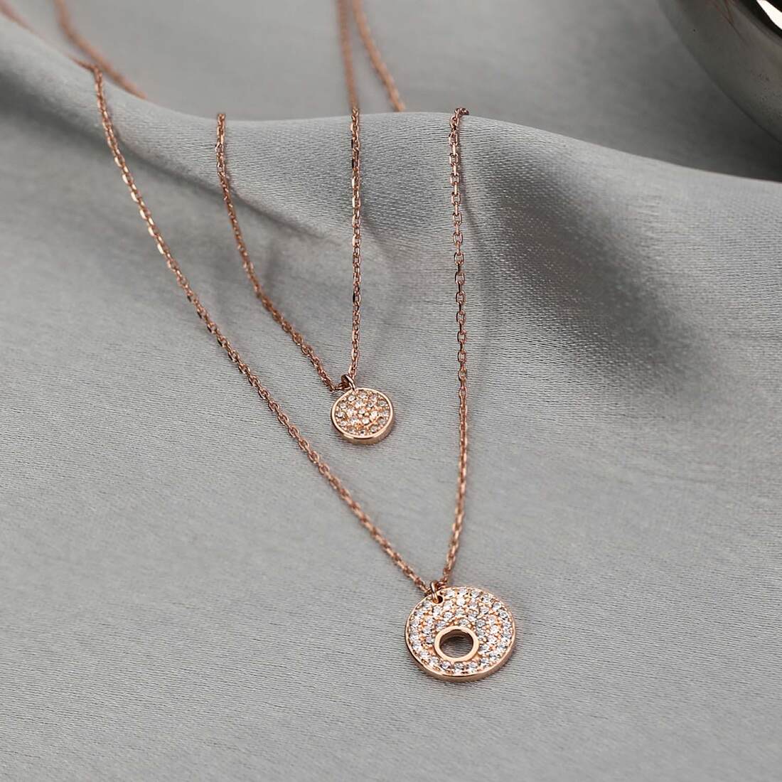Rose Toned Soulful Layered 925 Silver Necklace