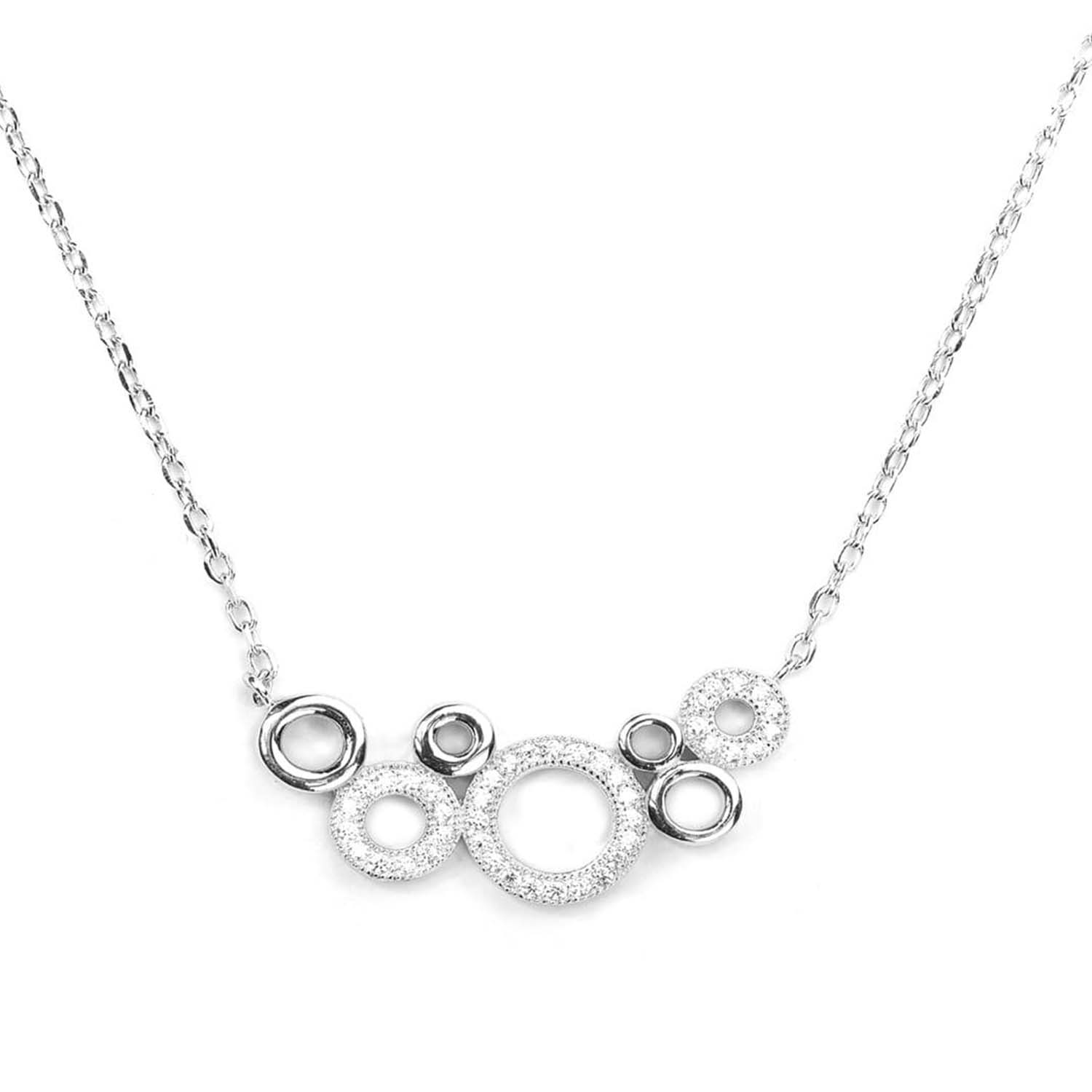 Silver Love Circles 925 Silver Necklace