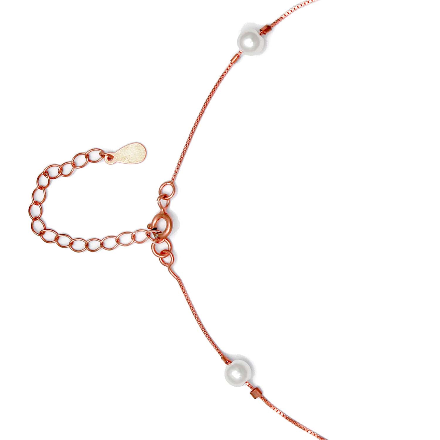 Pearls and Posh Rose Gold 925 Silver Necklace