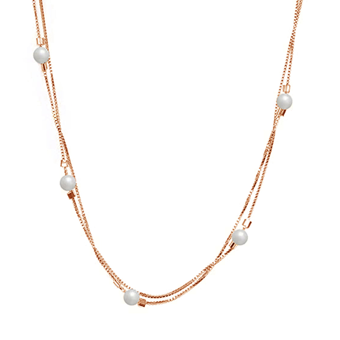 Layers of Love Rose Gold 925 Silver Necklace