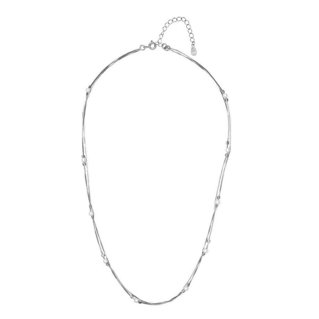 Twin Rivers Pearl Silver 925 Silver Necklace