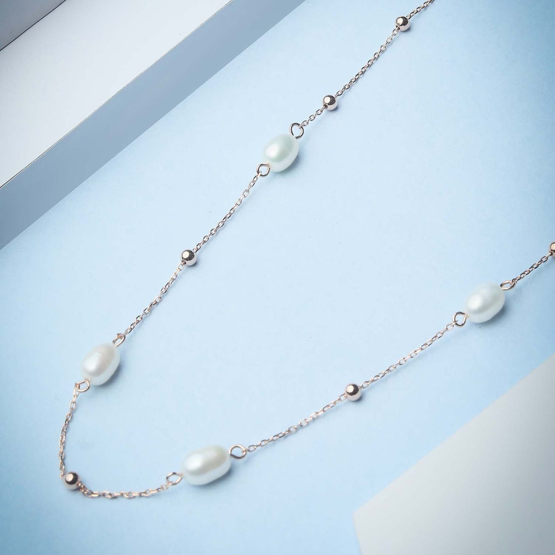 Pearl-fect Rose Gold 925 Silver Necklace