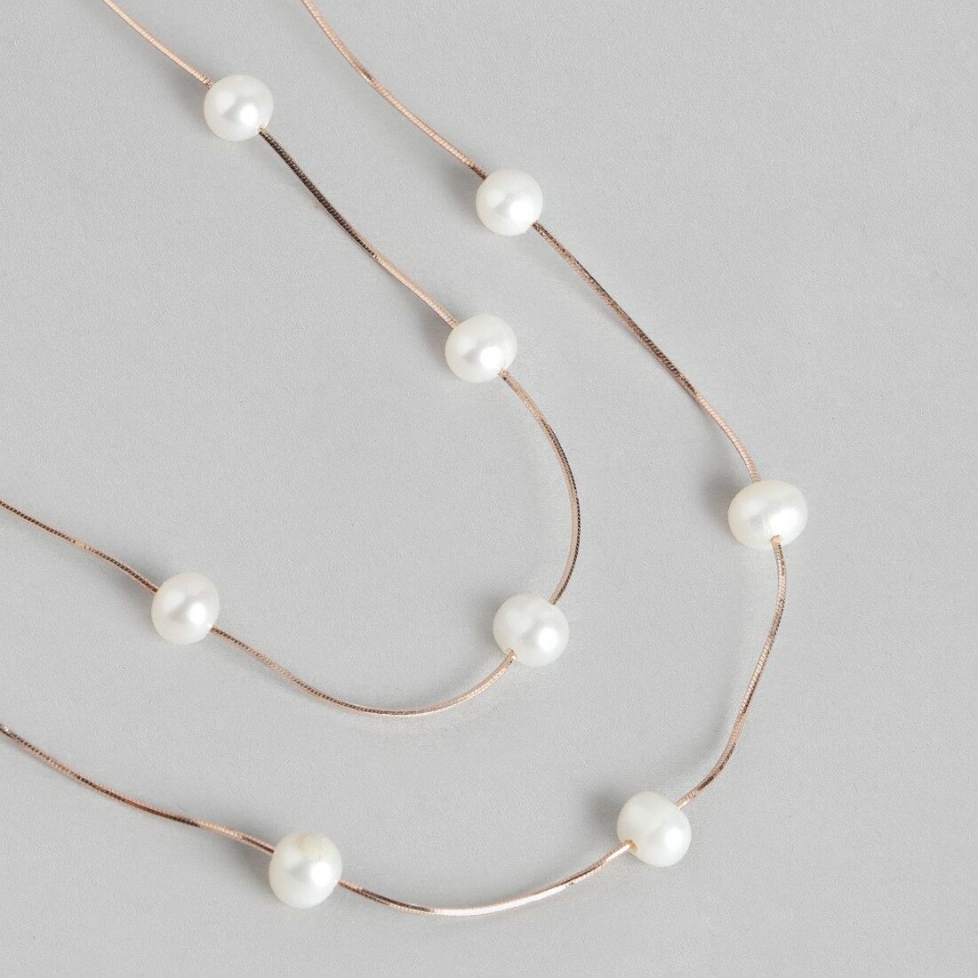 Pearl me Up Rose Gold 925 Silver Necklace