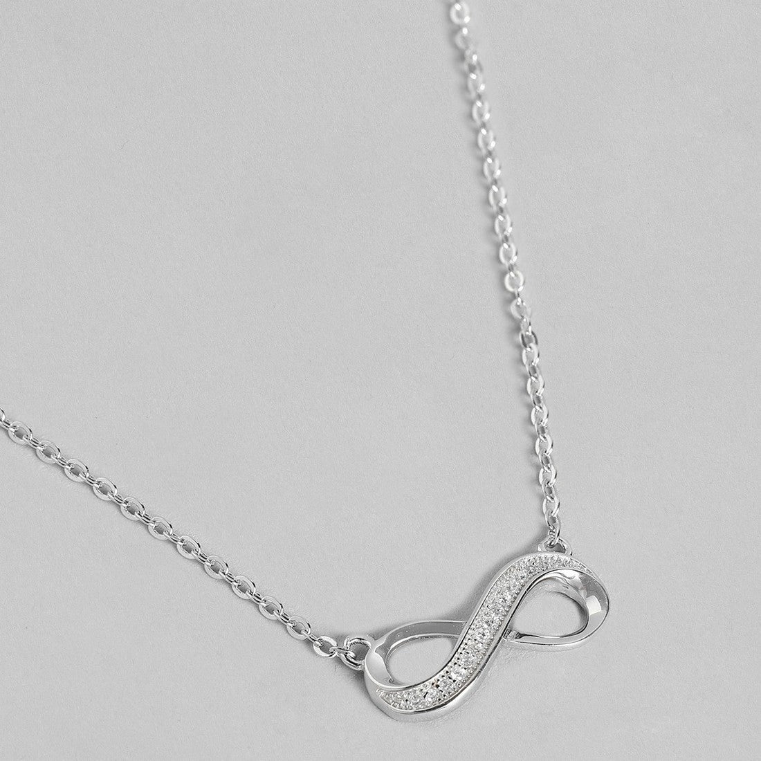 Infinite Love Together 925 Silver Infinity Necklace Gift Hamper