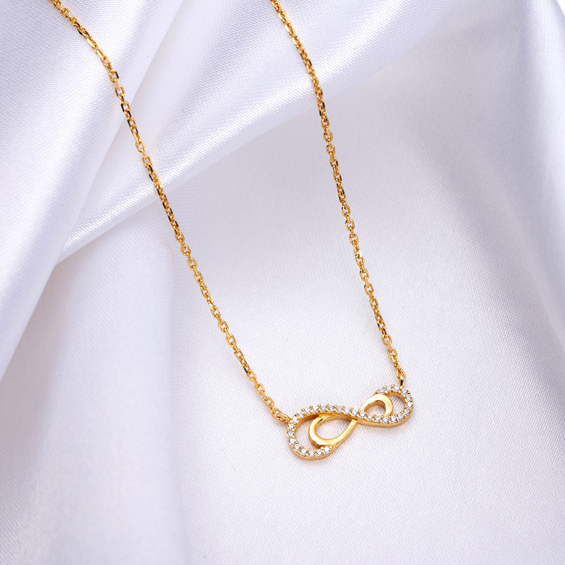 Infinite Radiance Elegance Gold-Plated 925 Sterling Silver Necklace