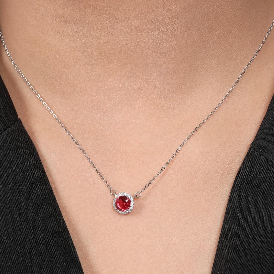 Radiant Circles Rhodium Plated 925 Sterling Silver Necklace