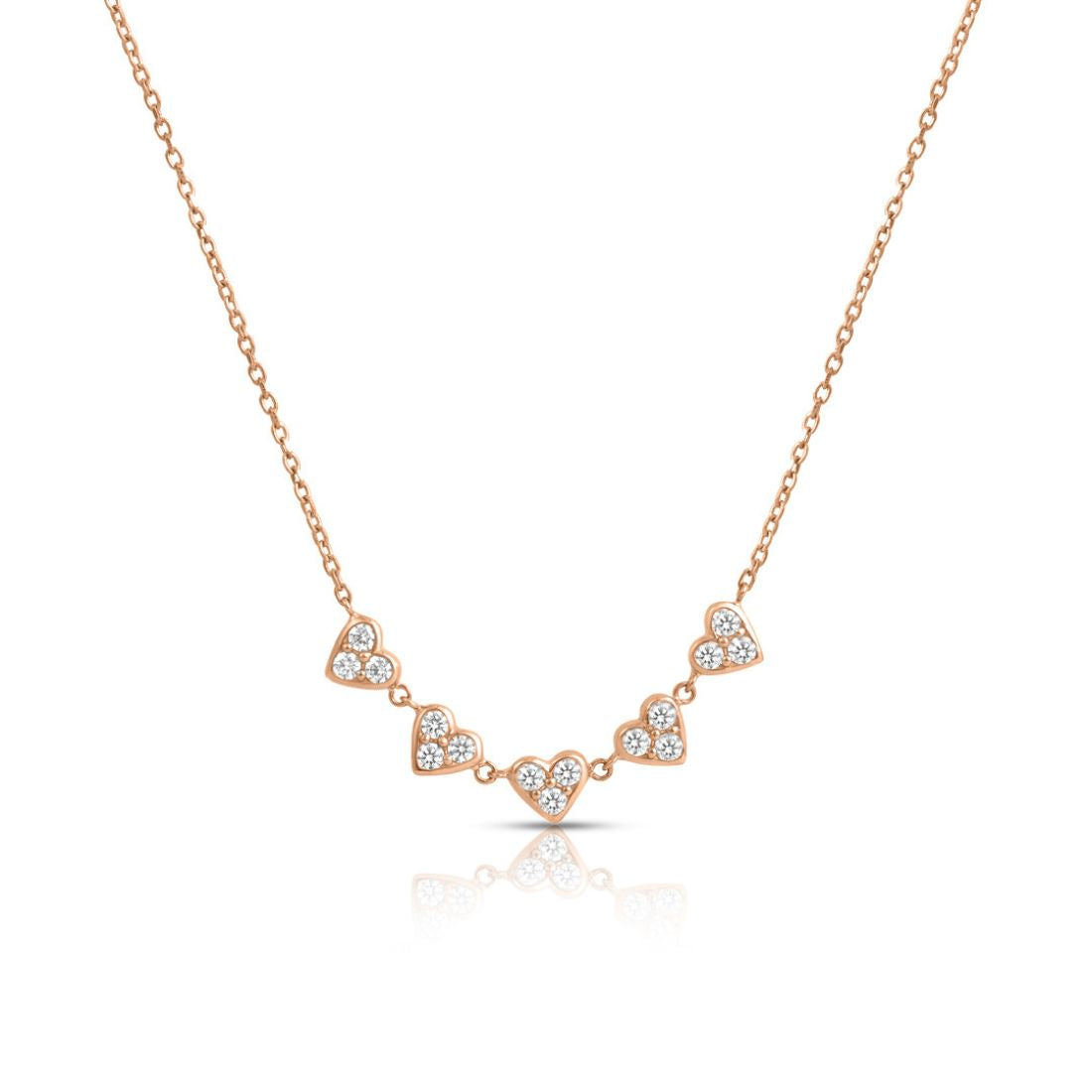 Heart Essence Rose Gold Plated 925 Sterling Silver Necklace