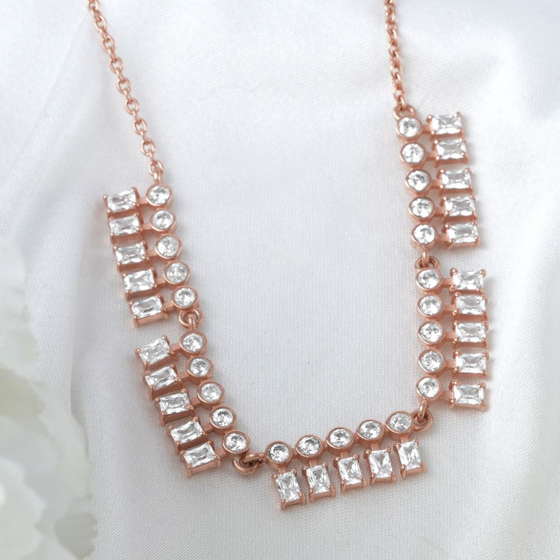 Minimal Rose Gold Plated 925 Sterling Silver Necklace