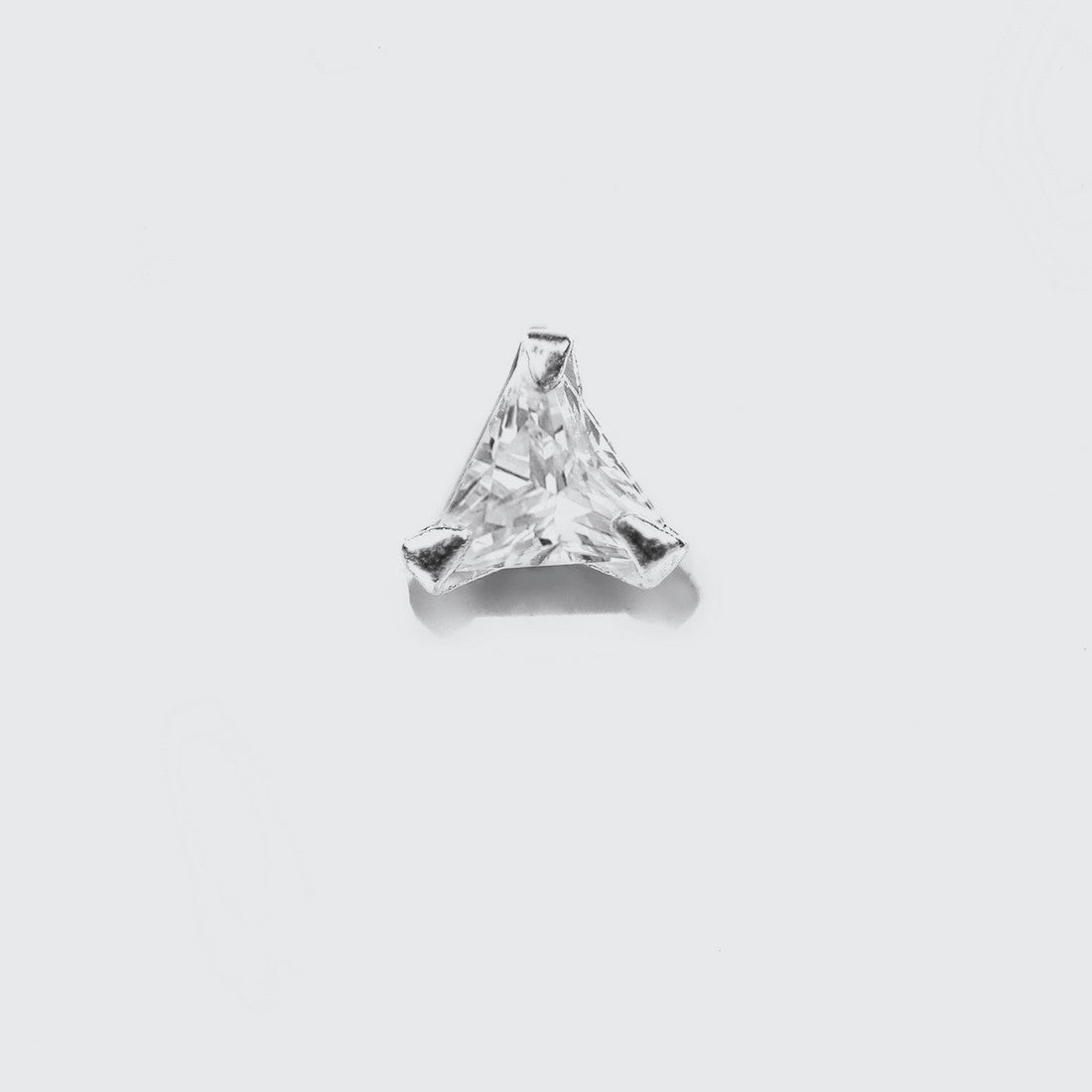 Edgy Triangle 925 Silver Nose Pin