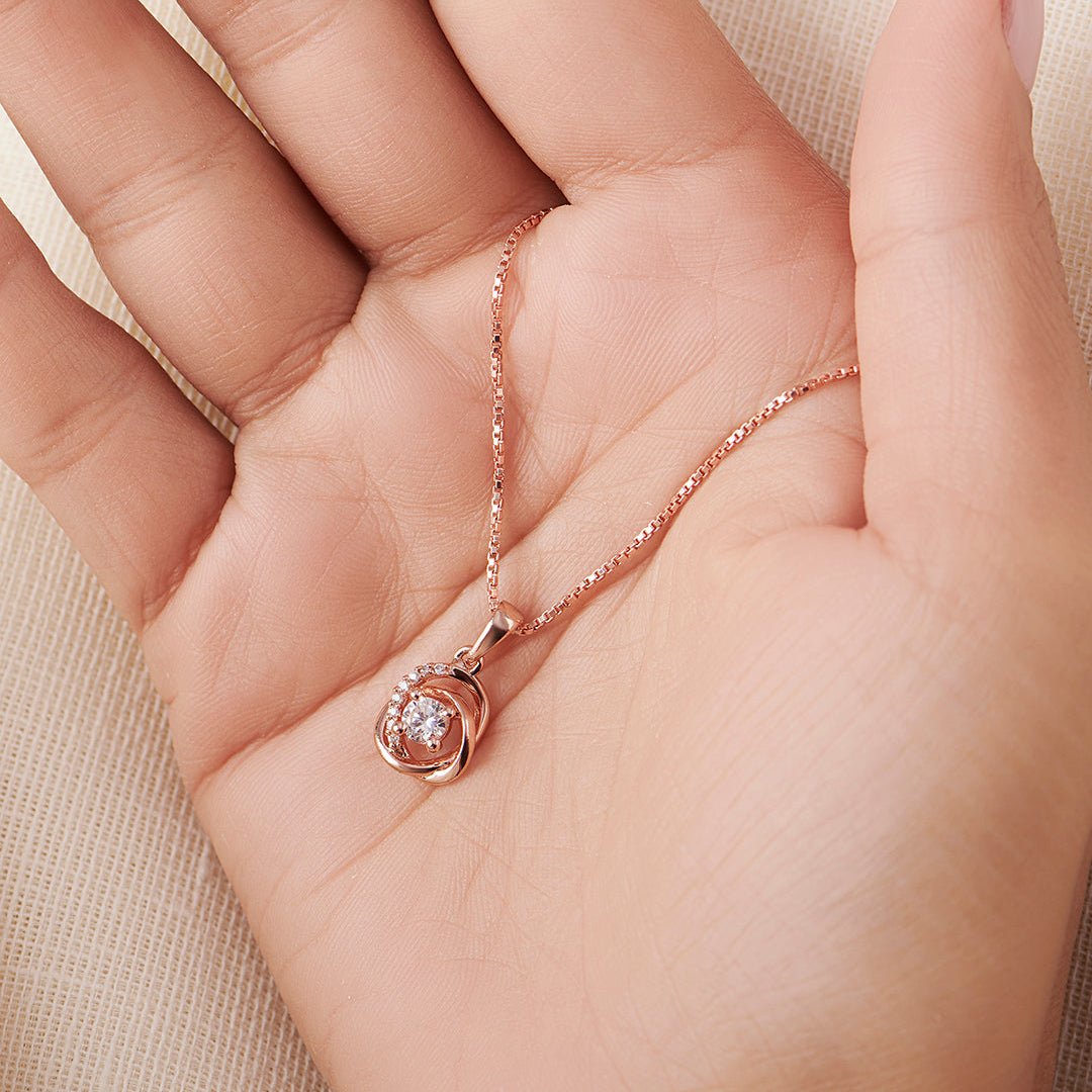 Buy Universal Embrace Rose Gold Women's Silver Necklace – Zavya