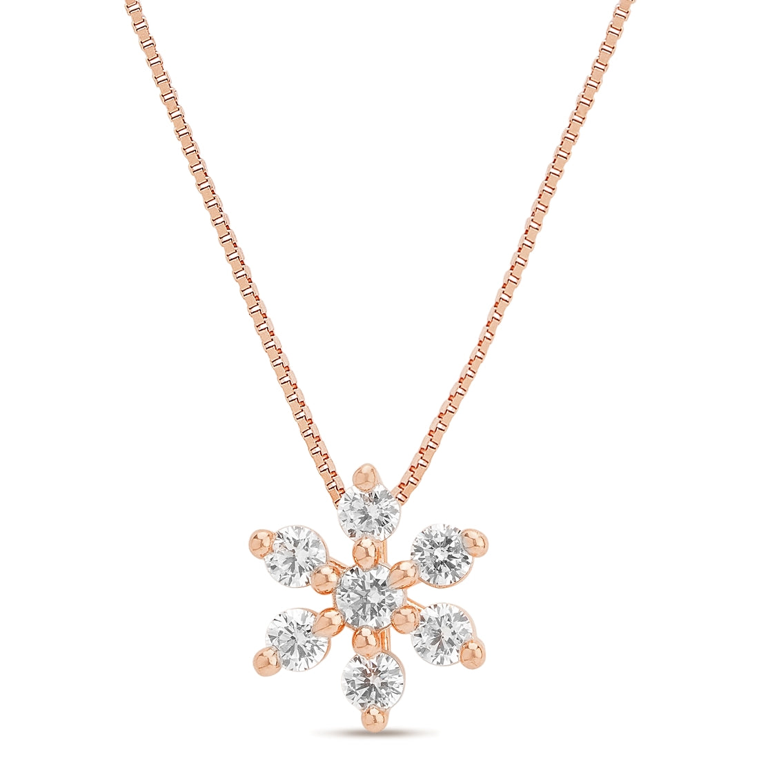 Nakshatra Rose Gold Plated 925 Sterling Silver Necklace Chain