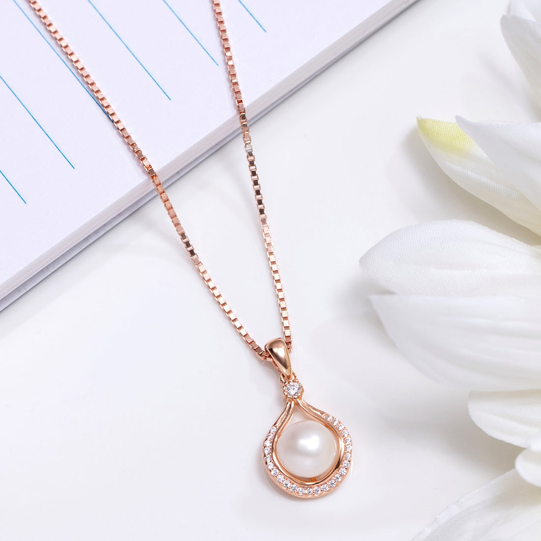 Ethereal Fusion: Rose Gold Plated 925 Sterling Silver Pendant