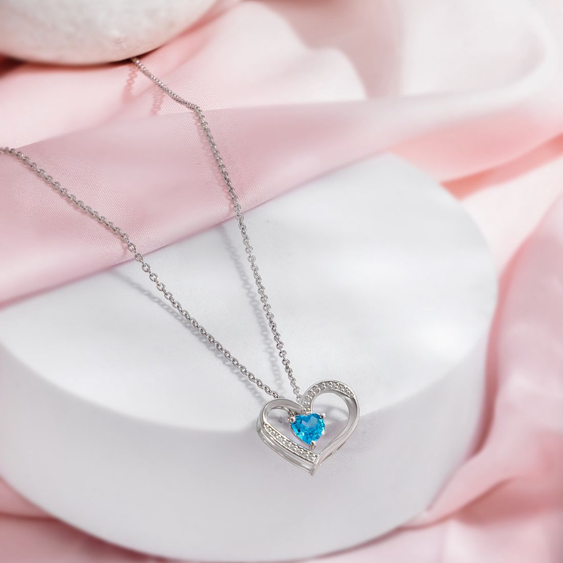 Heart Rhodium Plated 925 Sterling Silver Pendants