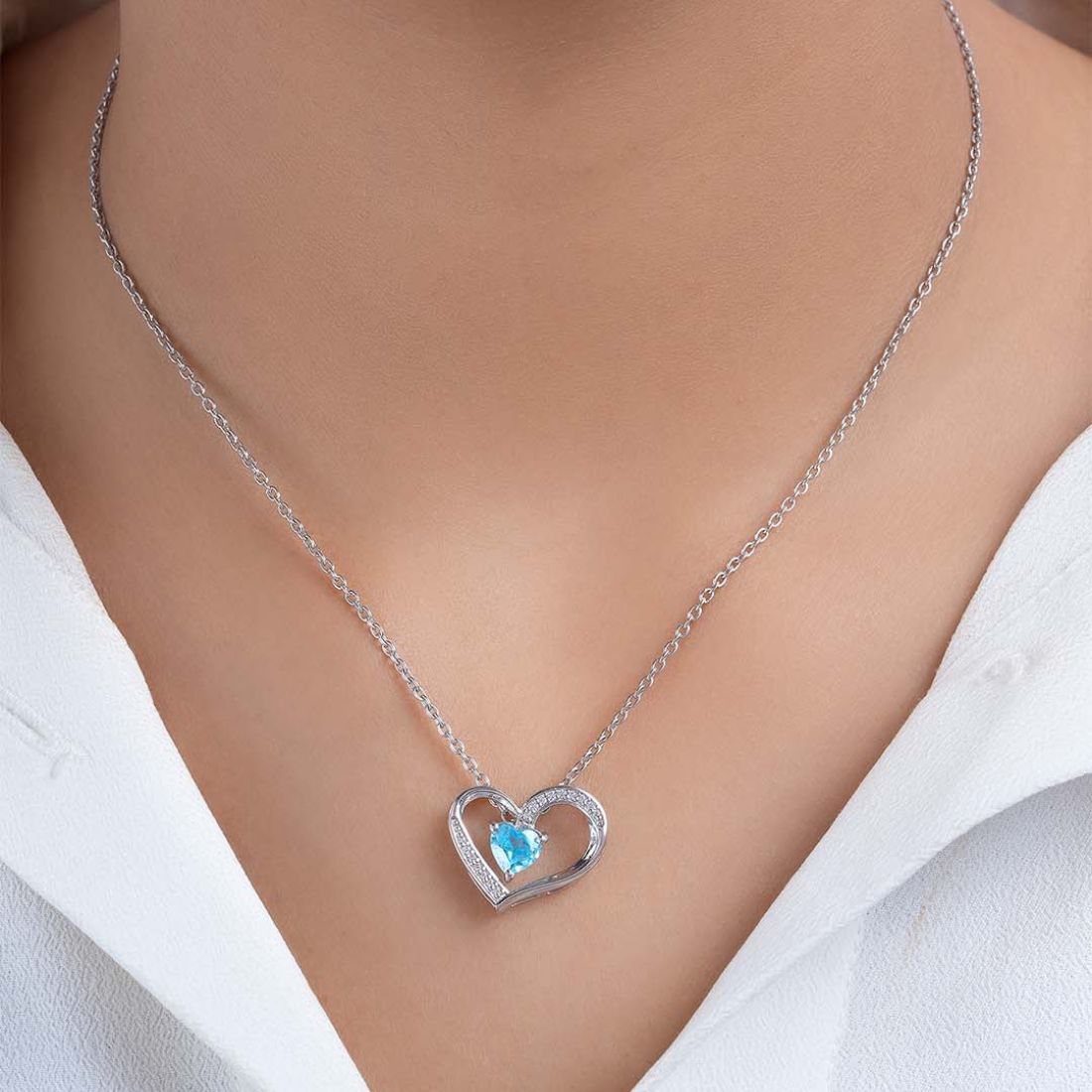 Heart Rhodium Plated 925 Sterling Silver Pendants