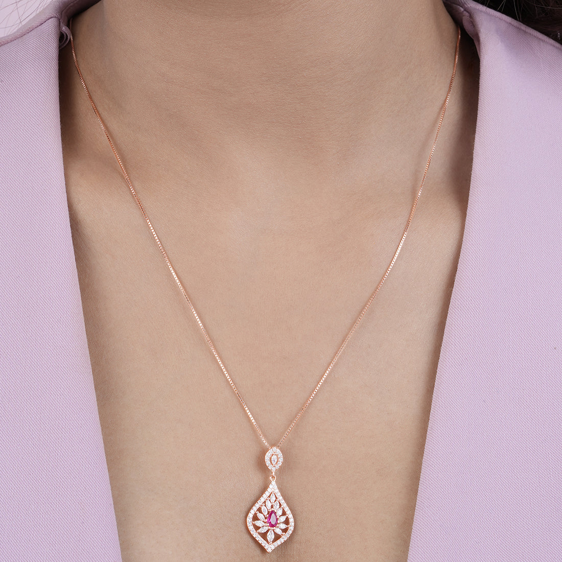 Dropling Rose Gold Plated 925 Sterling Silver Pendants