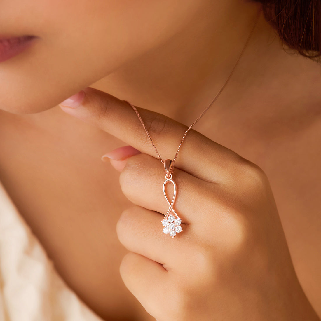 The Love Knot Bloom Rose Gold Plated Plated