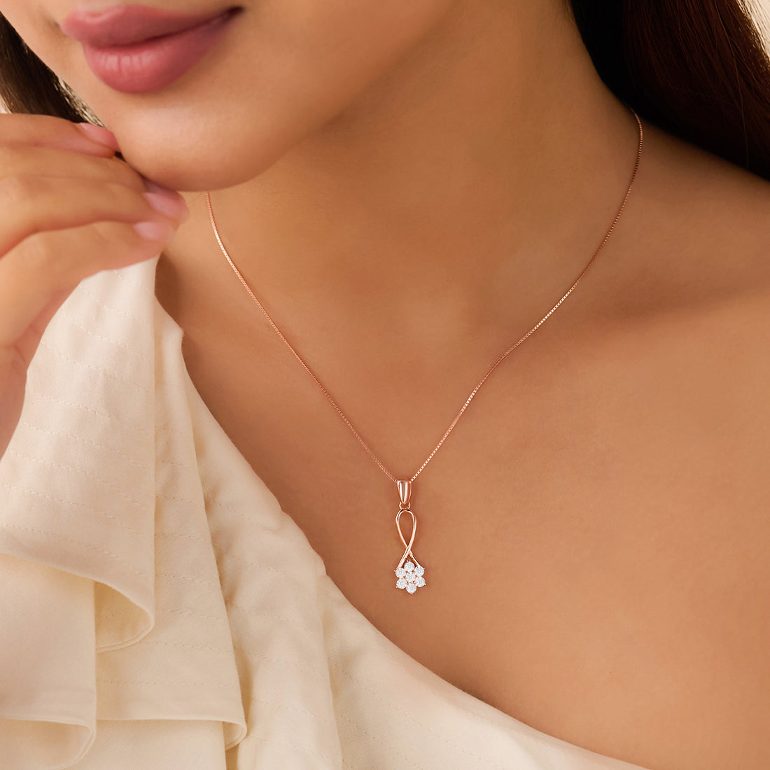 The Love Knot Bloom Rose Gold Plated Plated