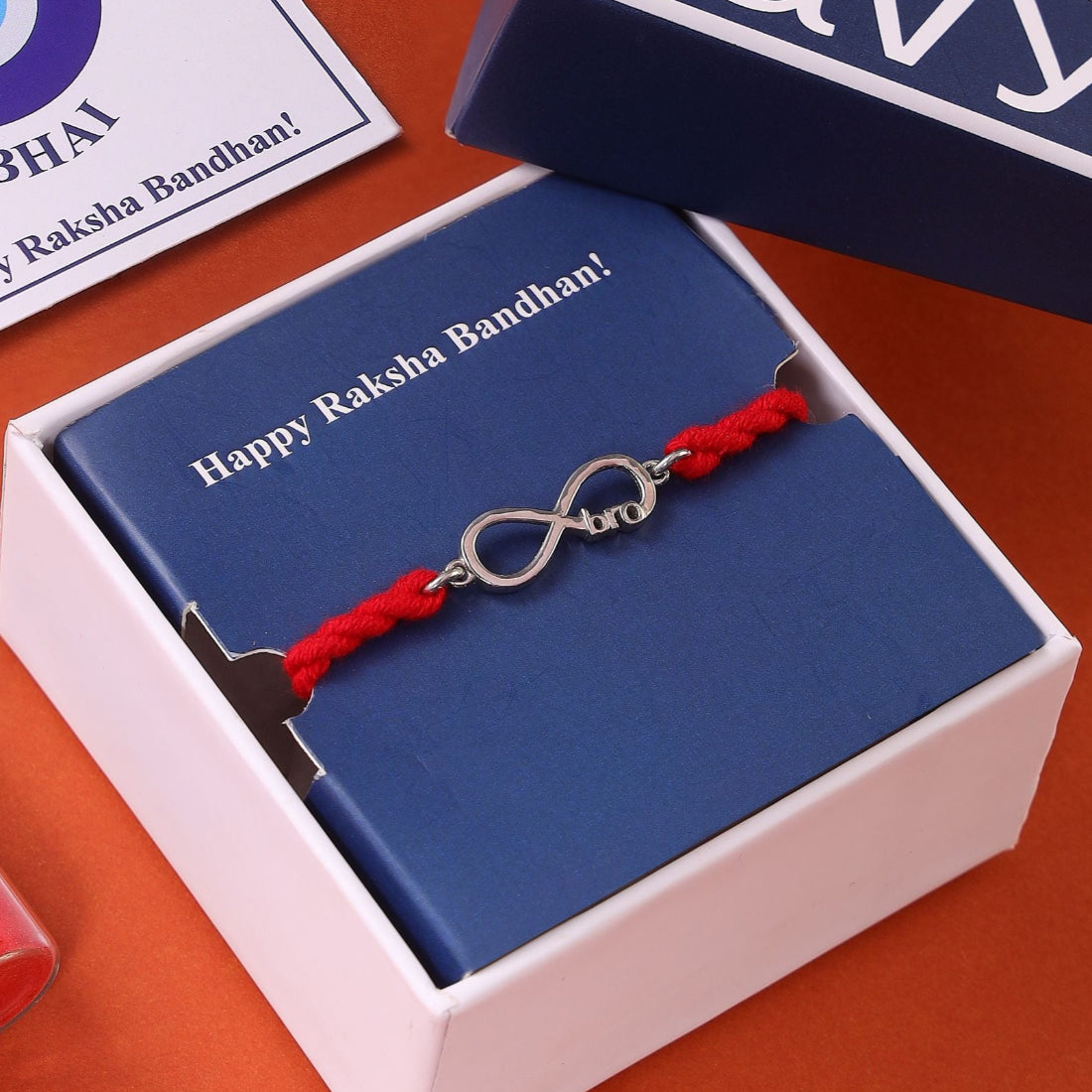 Eternal Bond Rhodium-Plated 925 Sterling Silver Rakhi