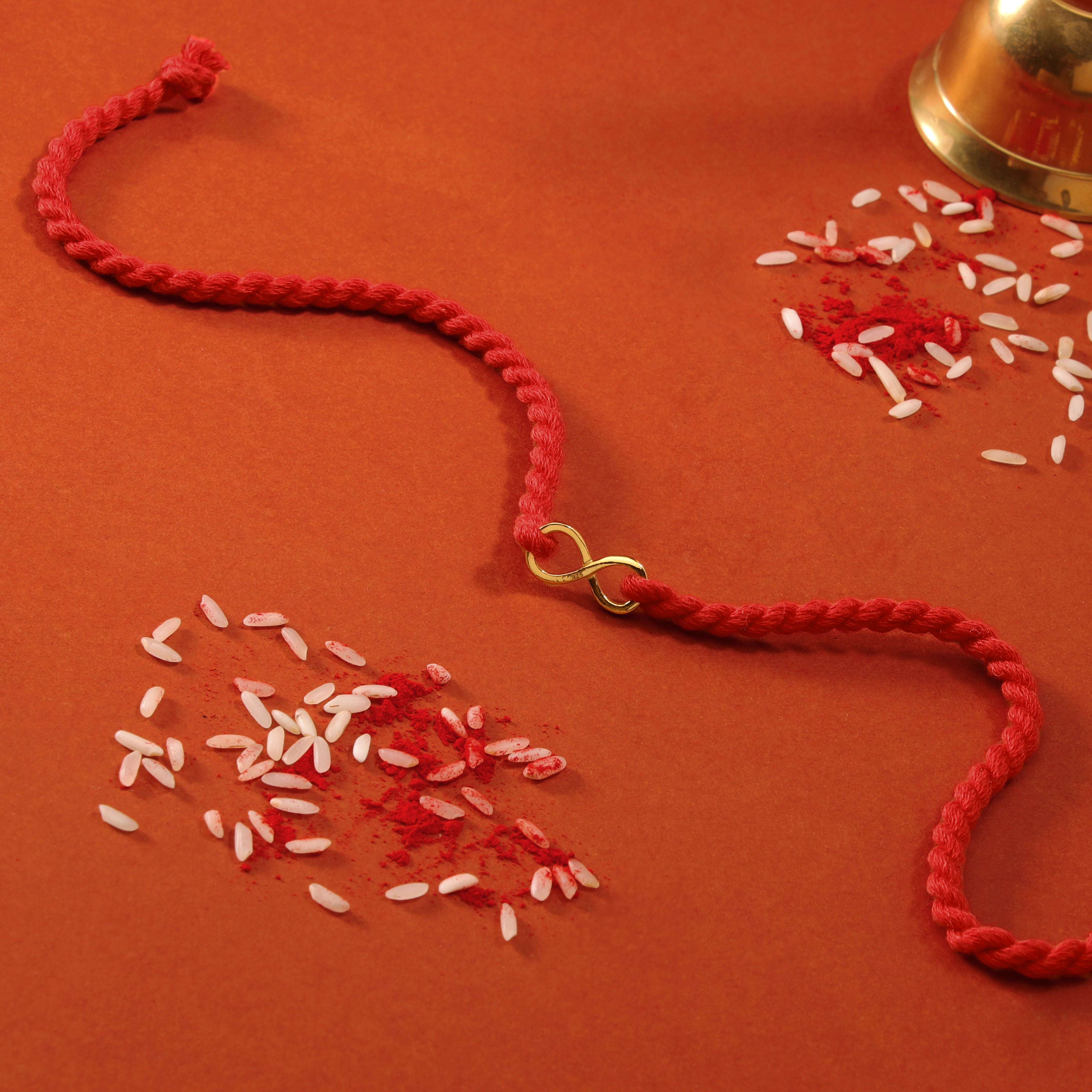 Everlasting Love Gold-Plated 925 Sterling Silver Rakhi