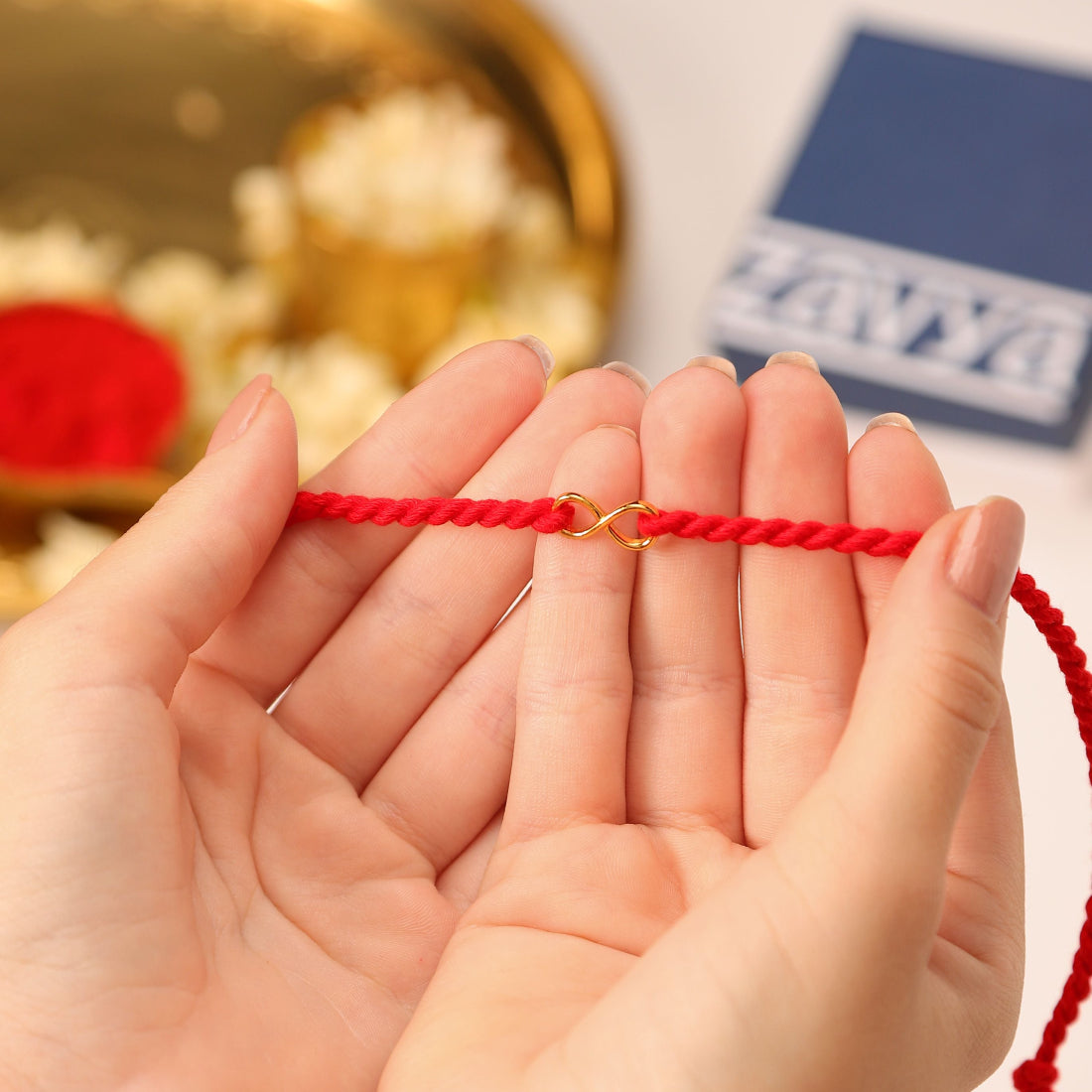 Everlasting Love Gold-Plated 925 Sterling Silver Rakhi