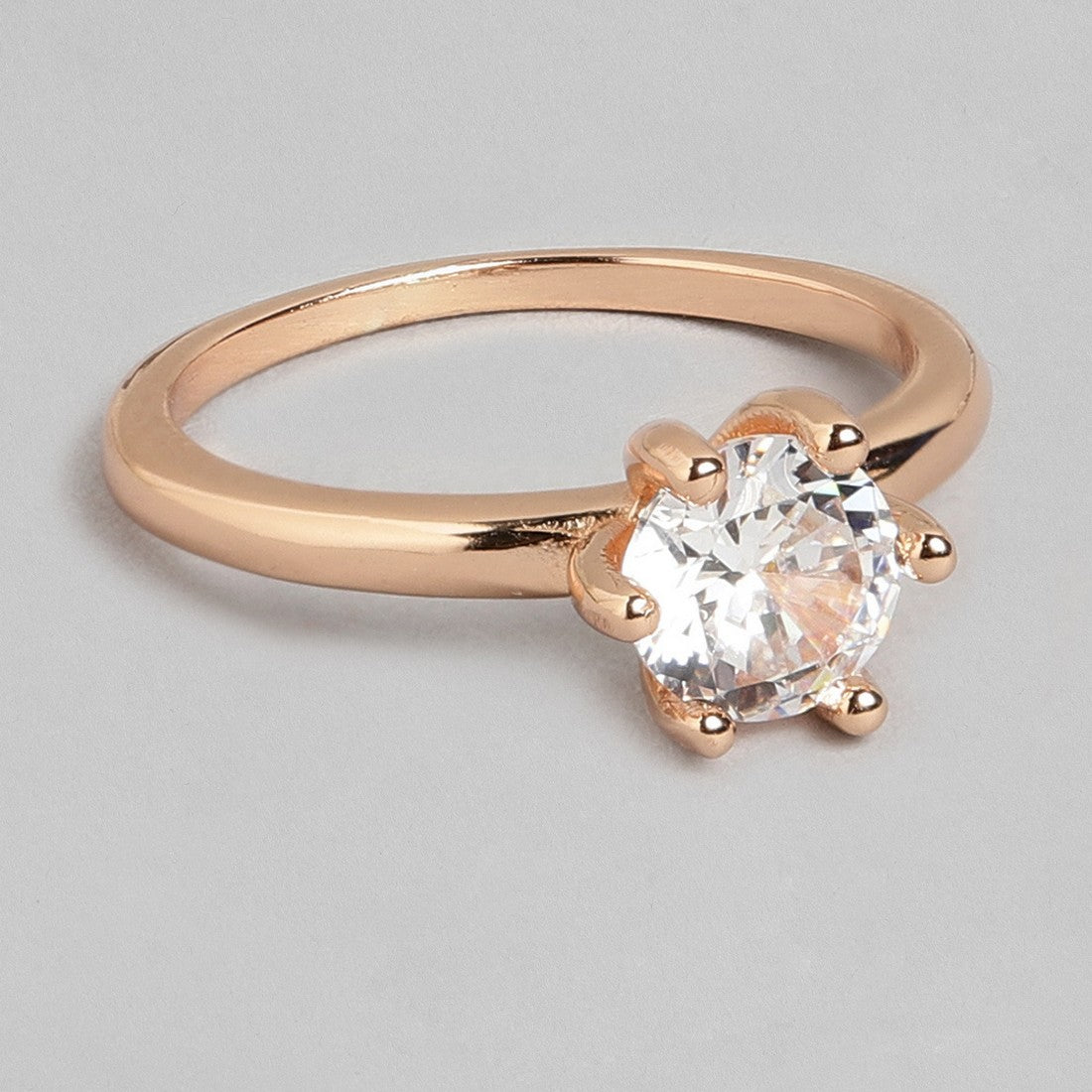 Rose Gold Plated Infinity Solitaire 925 Sterling Silver Jewellery Set