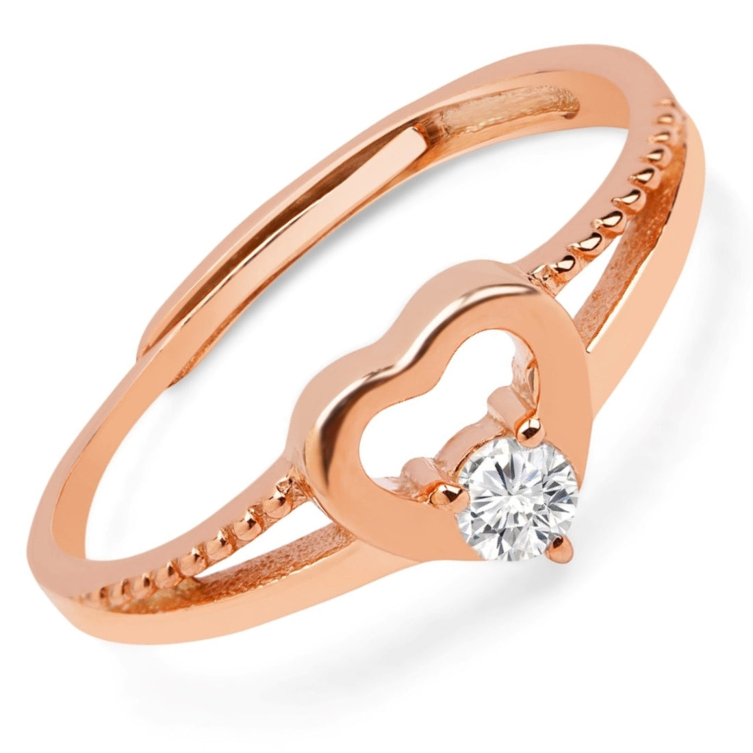 Everlasting Love - Beloved 925 Silver Ring in Adjustable Rose Gold (Adjustable)