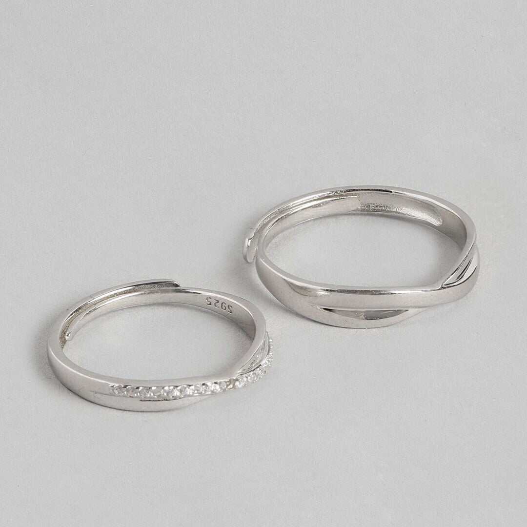 Our Vows 925 Silver Couple Rings (Adjustable)