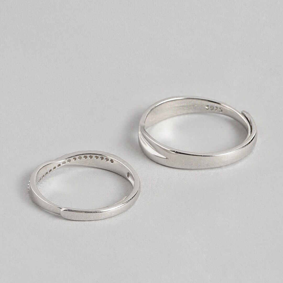 Our Vows 925 Silver Couple Rings (Adjustable)