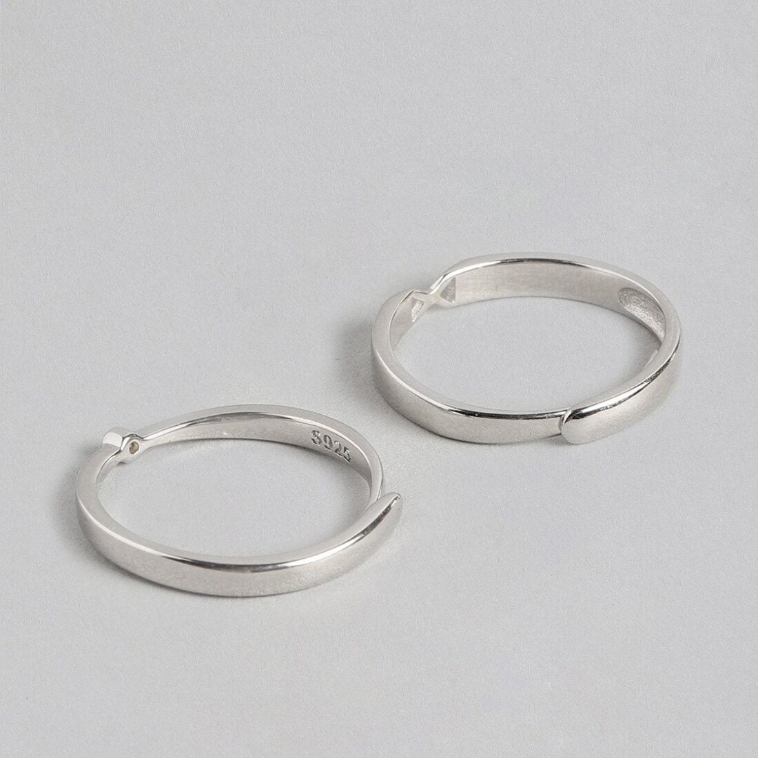 Sweethearts 925 Silver Couple Rings (Adjustable)
