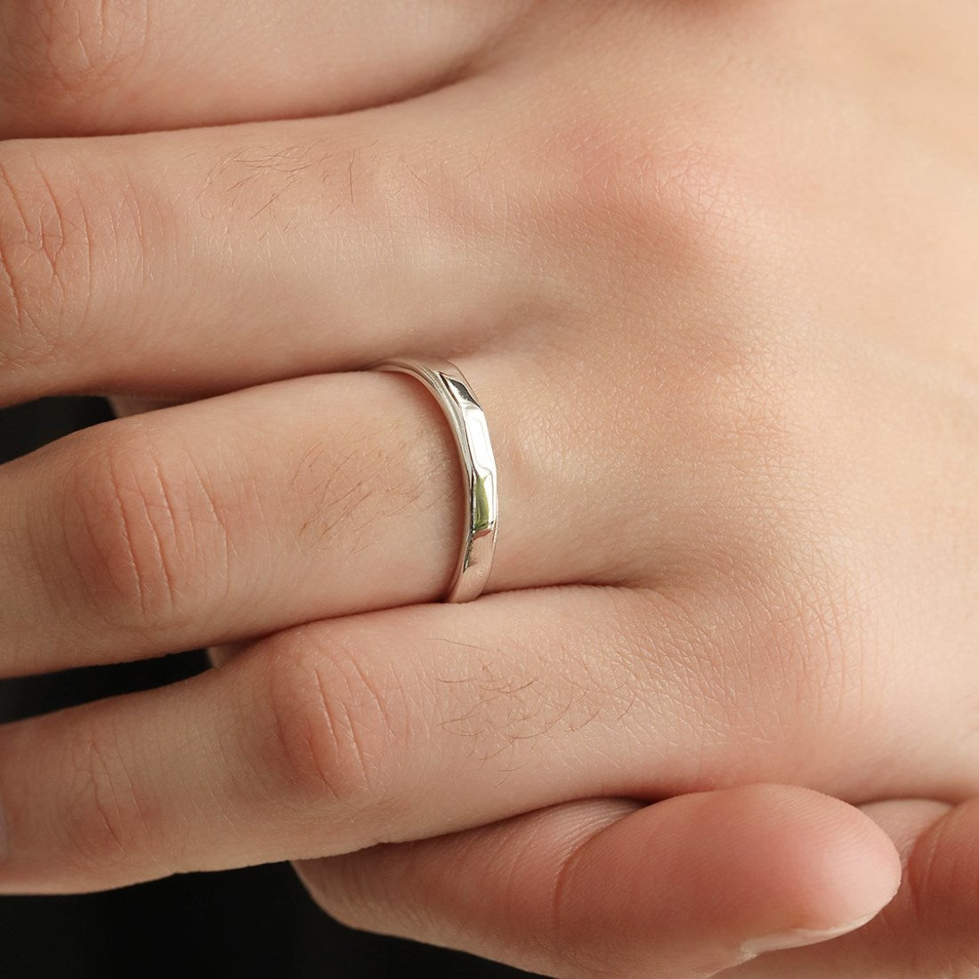 Cohort Band 925 Sterling Silver Ring for Him (Adjustable)