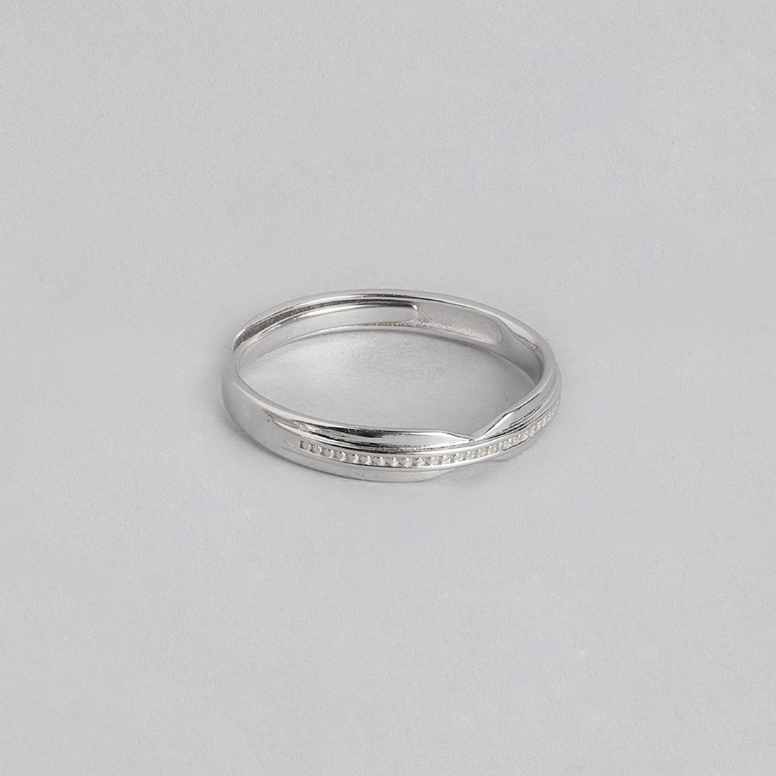Elegant and Sleek 925 Sterling Silver Silver Ring For Him (Adjustable)