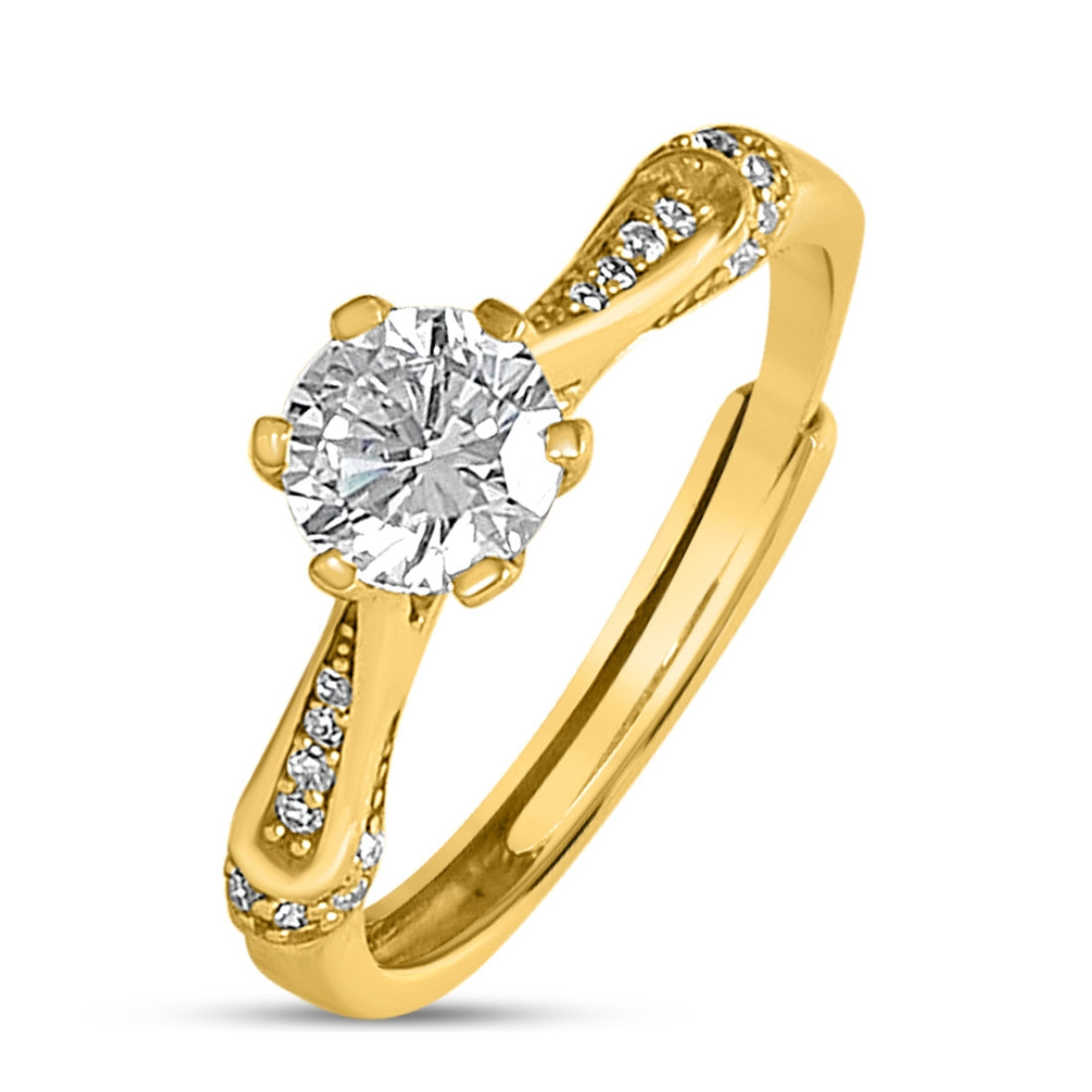 Golden Unity - His and Hers Gold Plated Couple Ring Set (Adjustable)