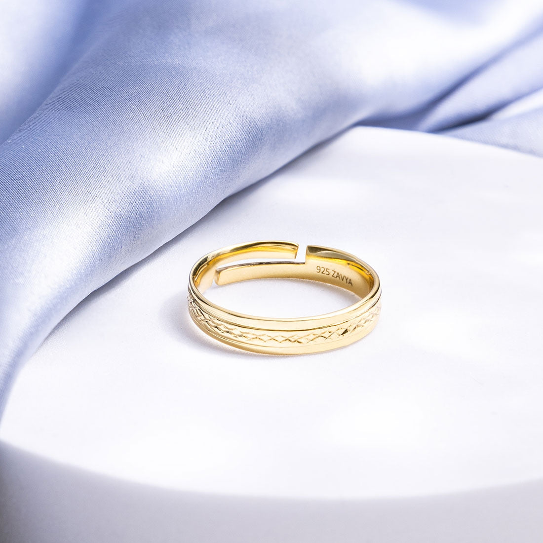 Timless Gold Rings Timeless Gold Plated 925 Sterling Silver Ring – Zavya